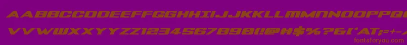 Tigersharkboldital Font – Brown Fonts on Purple Background