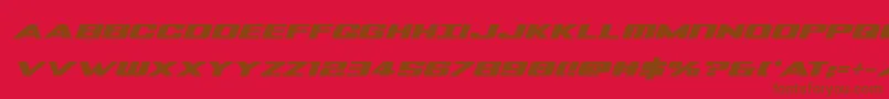 Tigersharkboldital Font – Brown Fonts on Red Background