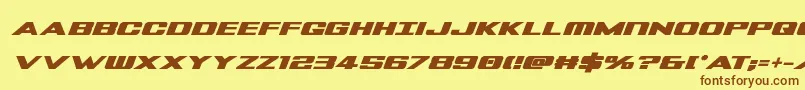 Tigersharkboldital Font – Brown Fonts on Yellow Background