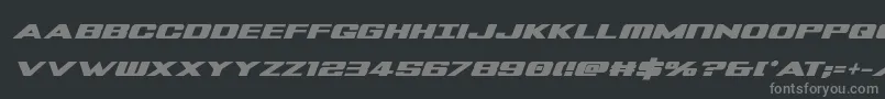 Tigersharkboldital Font – Gray Fonts on Black Background