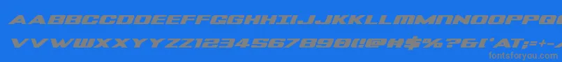 Tigersharkboldital-Schriftart – Graue Schriften auf blauem Hintergrund