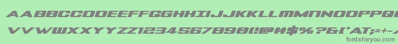 Tigersharkboldital Font – Gray Fonts on Green Background
