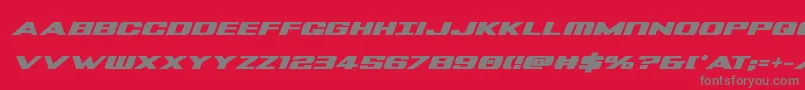 Tigersharkboldital Font – Gray Fonts on Red Background