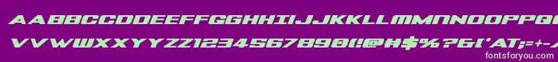 Tigersharkboldital Font – Green Fonts on Purple Background