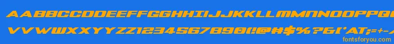 Tigersharkboldital Font – Orange Fonts on Blue Background