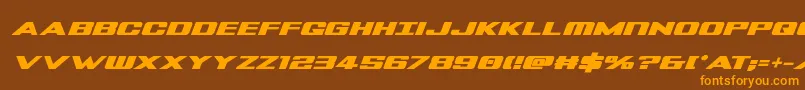 Tigersharkboldital Font – Orange Fonts on Brown Background