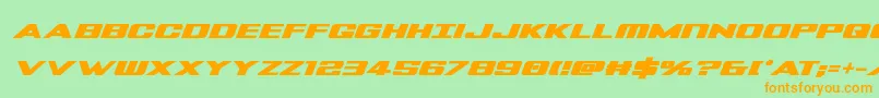 Tigersharkboldital Font – Orange Fonts on Green Background