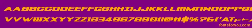 Шрифт Tigersharkboldital – оранжевые шрифты на фиолетовом фоне