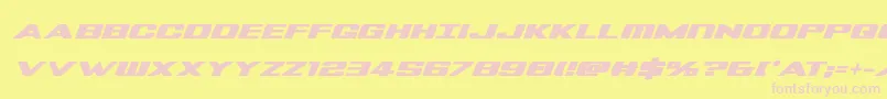 Tigersharkboldital Font – Pink Fonts on Yellow Background