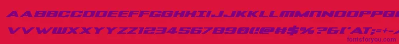 フォントTigersharkboldital – 赤い背景に紫のフォント