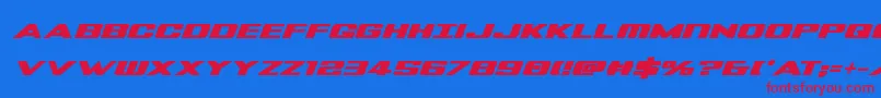 Tigersharkboldital Font – Red Fonts on Blue Background