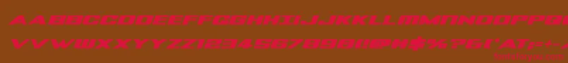 Tigersharkboldital Font – Red Fonts on Brown Background