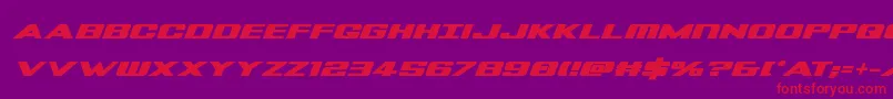 Tigersharkboldital Font – Red Fonts on Purple Background