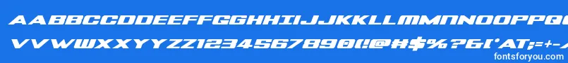 Tigersharkboldital Font – White Fonts on Blue Background