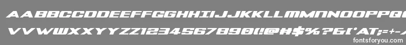 フォントTigersharkboldital – 灰色の背景に白い文字