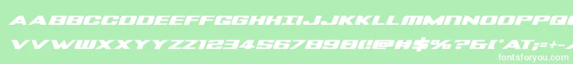 Tigersharkboldital Font – White Fonts on Green Background