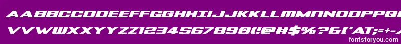 Tigersharkboldital Font – White Fonts on Purple Background