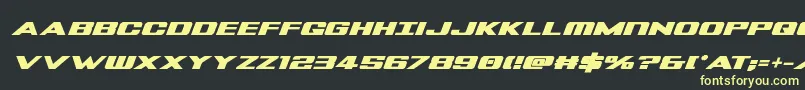 Tigersharkboldital Font – Yellow Fonts on Black Background