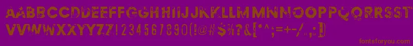 BlindedByDesire Font – Brown Fonts on Purple Background