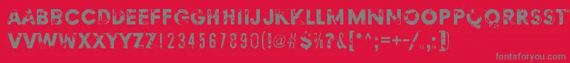 BlindedByDesire Font – Gray Fonts on Red Background