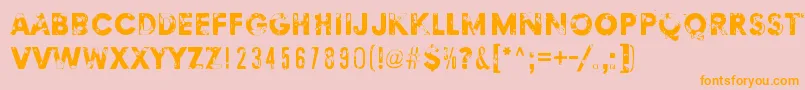 BlindedByDesire Font – Orange Fonts on Pink Background