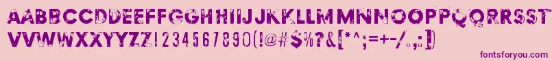 BlindedByDesire Font – Purple Fonts on Pink Background