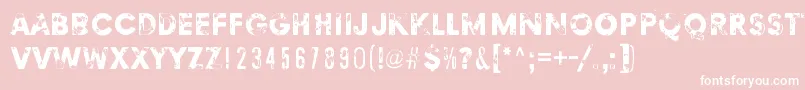 BlindedByDesire Font – White Fonts on Pink Background