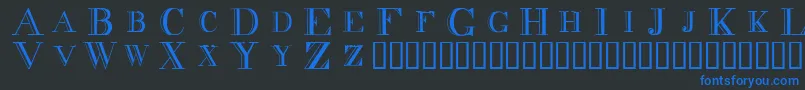 DecadenceWithoutTheDiamonds Font – Blue Fonts on Black Background