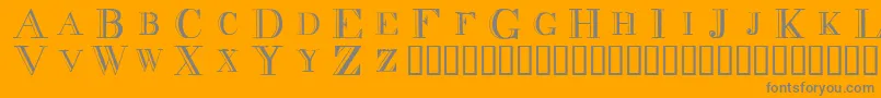 DecadenceWithoutTheDiamonds Font – Gray Fonts on Orange Background