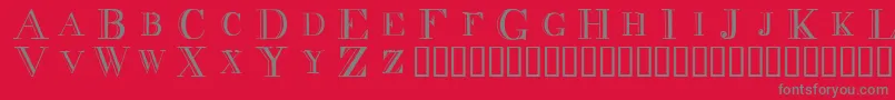 フォントDecadenceWithoutTheDiamonds – 赤い背景に灰色の文字