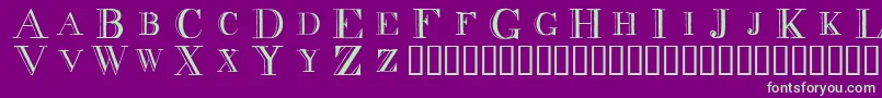 DecadenceWithoutTheDiamonds Font – Green Fonts on Purple Background
