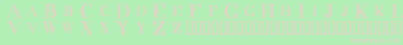 DecadenceWithoutTheDiamonds Font – Pink Fonts on Green Background