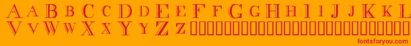 DecadenceWithoutTheDiamonds Font – Red Fonts on Orange Background