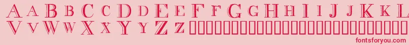 DecadenceWithoutTheDiamonds Font – Red Fonts on Pink Background