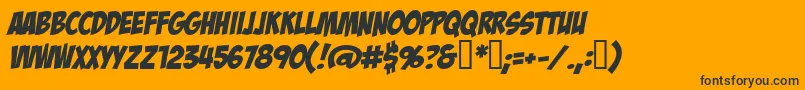 BadaboomBb Font – Black Fonts on Orange Background