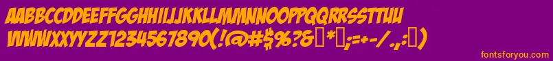 BadaboomBb Font – Orange Fonts on Purple Background