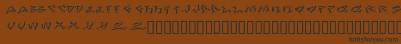 Шрифт LhfDefArtistConvex – чёрные шрифты на коричневом фоне