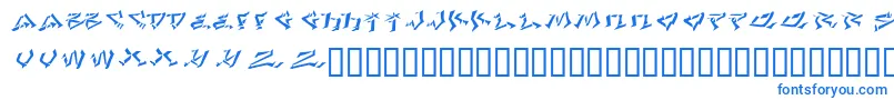 フォントLhfDefArtistConvex – 白い背景に青い文字