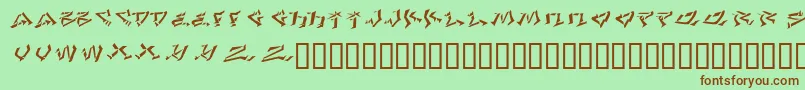 Шрифт LhfDefArtistConvex – коричневые шрифты на зелёном фоне