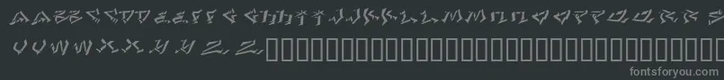 フォントLhfDefArtistConvex – 黒い背景に灰色の文字