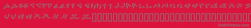 LhfDefArtistConvex Font – Gray Fonts on Red Background