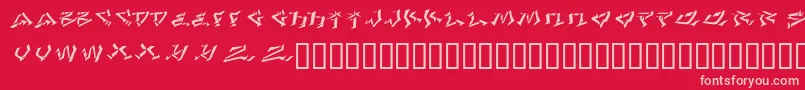 LhfDefArtistConvex Font – Pink Fonts on Red Background