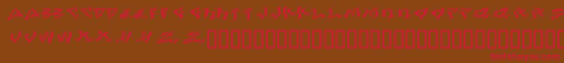 LhfDefArtistConvex Font – Red Fonts on Brown Background