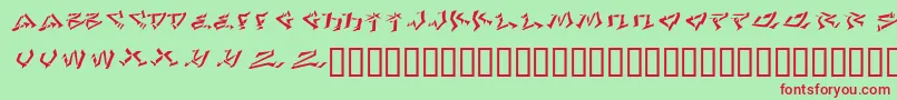 LhfDefArtistConvex Font – Red Fonts on Green Background