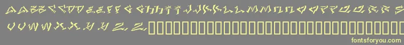 Шрифт LhfDefArtistConvex – жёлтые шрифты на сером фоне