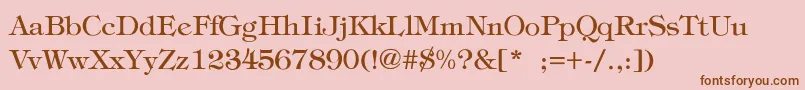 TiffanyThin Font – Brown Fonts on Pink Background