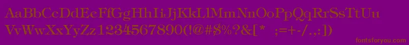 TiffanyThin Font – Brown Fonts on Purple Background