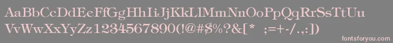 TiffanyThin Font – Pink Fonts on Gray Background