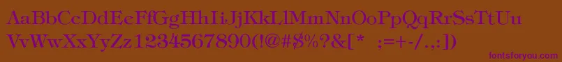 TiffanyThin Font – Purple Fonts on Brown Background
