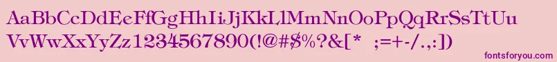 TiffanyThin Font – Purple Fonts on Pink Background